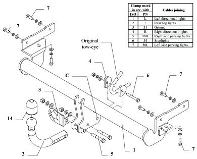 Фаркоп AUTO-HAK Z 23 для Mitsubishi CARISMA